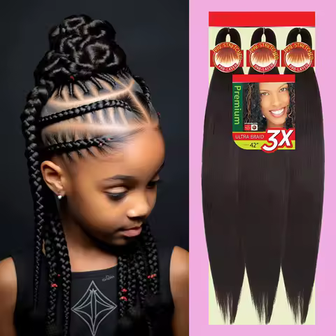 VEYDA Prestretched Braiding Hair 3X Braid 52 Inch All Kanekalon Flame Retardant Synthetic Braid for 