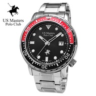 นาฬิกาข้อมือของแท้ US Master Polo Club 220904G นาฬิกาผู้ชาย สายเหล็ก กันน้ำ รับประกันศูนย์ไทย
