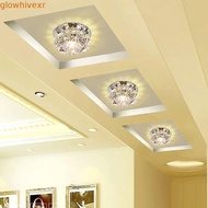 GLOWHIVE LED Ceiling Lights, Crystal 3W Balcony lamp, Multicolor Downlight Surface Mounted Modern Ai