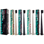 SLOWCORP. - 韓國 SLOWCORP. (天然口腔護理品牌) 錐形抗菌木炭刷毛牙刷套裝 - 手柄由天然小麥做成，環保可回收 -1 套 4 件 4 種顏色