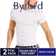 Byford Baju Dalam Lelaki | Byford Men Round Neck Short Sleeve Singlet Assorted Colour (2 Pcs) - BID7