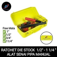 NEW Senai Pipa Manual | Ratchet Die Stock | 1/2" - 1 1/4 "| 1/2 - 2" & 2.5 - 4" | 60-62W