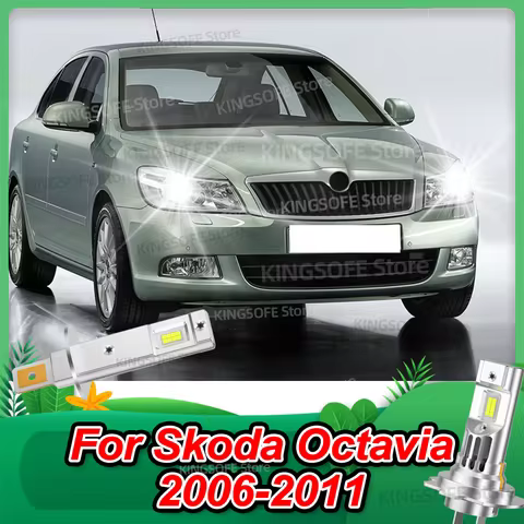 2/4Pcs 50000LM LED Headlight Bulbs CANBUS Car Lamp Turbo For Skoda Octavia 2006 2007 2008 2009 2010 