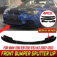 Detachable Car Front Bumper Splitter Lip Spoiler Body Kit Bumper Diffuser For BMW E90 E91 E92 E93 M3 2007-2013