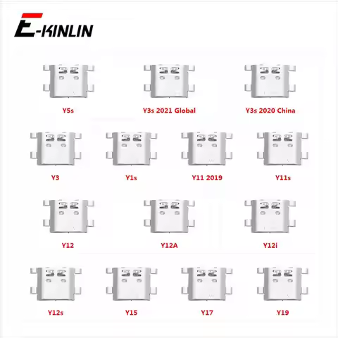 Micro USB Jack Connector Socket For Vivo Y5s Y3s Y3 Y1s Y11 Y11s Y12 Y12A Y12i Y12s Y15 Y17 Y19 Type