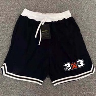 3X3 American Style Pitching Basketball Shorts Men's Training Knee-Length Pants Quick-Drying Sports R