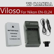 NIKON EN-EL24 REPLACEMENT BATTERY + CHARGER NIKON EN-EL24 FOR NIKON / NIKON 1 CHARGER J5