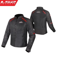 Original LS2 Motorcycle Jacket LS2 BREEZE Summer Breathable Motorbike Jacket Pants Men Women CE Anti