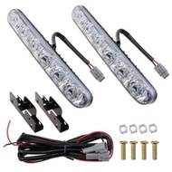 2pcs Car 6 Led DRL Daytime Light W/OUT RUNNING DRL-6 / Univesal Car Lights / White Light