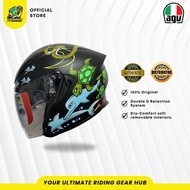 (OPENFACE) AGV K5 - JET WHITE ZOO MATT BLACK