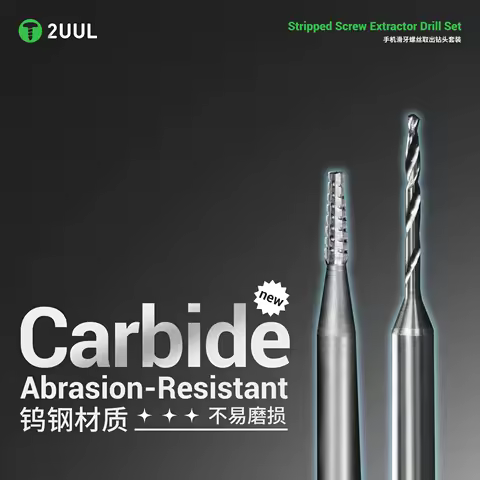 2UUL Stripped Screw Extractor Drill Set Carbide Mobile Phone Repair Tool Kit Easy Removal SD90