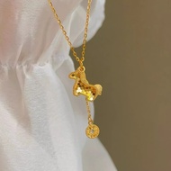 Xiaohongshu Style CNC Crushed Ice Immediately Rich Tassel Necklace Fashionable All-Match Adjustable 