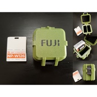 Fujifilm NP-W126 dual 2x battery, 1 SD card case, Fuji NP-126S, plastic lightweighti Fujifilm NP-W12