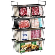 Deep Freezer Organizer Bins - 3/4/5/6/8 Pack Stackable Chest Freezer Organizer for 7 Cu.FT Deep Free