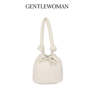 GENTLEWOMAN BUCKET HOBO BAG: WHITE Casual Letter Bag กระเป๋าผ้า ผู้หญ Crossbody Bag กระเป๋า สะพายข้า