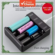 Universal Battery Charger with LED Indicator, Smart and Quick Rechargeable Lithium Battery Charger f