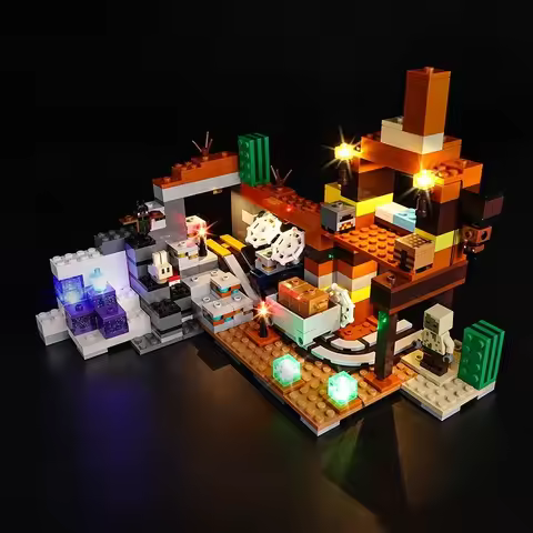 No Model LED Lighting Set Suitable for LEGO The Badlands Mineshaft Minecraft 21263(Not Include Build