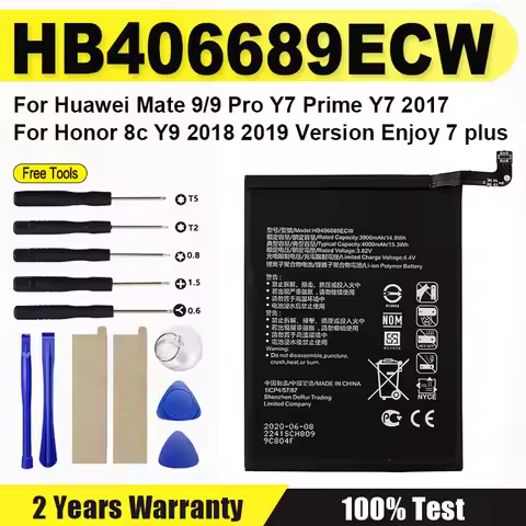 HB406689ECW 4000mAh Phone Battery For Huawei Mate 9 Mate9 Honor 8C Y7 Pro 2017 Prime Enjoy 7 Plus Y9