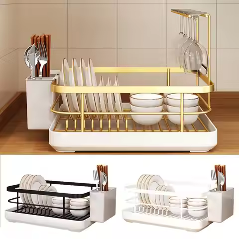 Dish Drying Rack Kitchen Drying Rack Kitchen Counter Organizer kitchen dish storage rack home integr