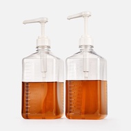 1600ml Sugar Press Bottle 5cc 10cc Double Scale Storage Hand Pump Liquid Oil Dispenser Milk Tea Shop
