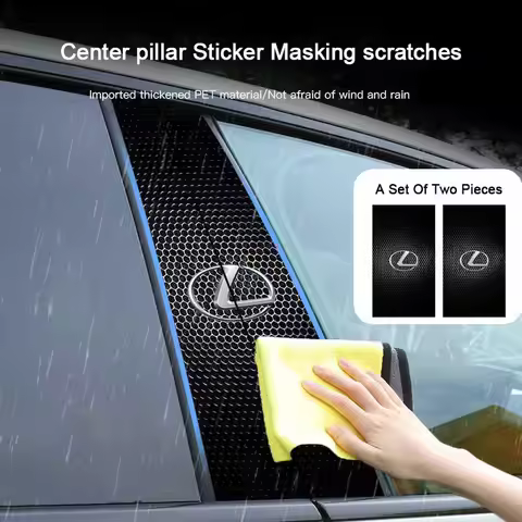 2Pcs Car B-pillar Stickers Auto Center Column Decoration Decal For Lexus F SPORT Plug-in Hybrid ES U
