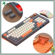 TAMAKO Keyboard Mouse Set,  Lighting 98 Key Layout RAIKU T98 Keyboard,  Rainbow Color Backlight USB 
