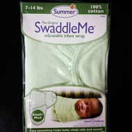 *Melimelo* Summer SwaddleMe (Green) 7-14 lbs