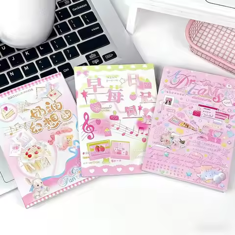 Cute Japanese Cute Strawberry Breeding Cream Fantasia Dream Lyrics Sticker Book Decoration Handbook 