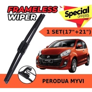 NEW CAR WIPER PERODUA MYVI LAGI / Toyota Passo Racy BEST WIPER 1SET (17"+21") WIPER MYVI WIPER PASSO