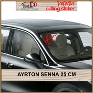 Reflective cutting sticker Ayrton Senna Da silva signature