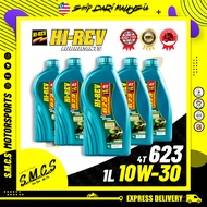 HI-REV Hirev 4T 10W30 623 API SL SUPER RACING OIL 1L (100%ORIGINAL) HIREV Minyak Hitam Motosikal PER