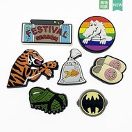 Crocs Jibbitz Fashionable cute shoe buckle cartoon tiger shoe flower charm Crocs Korean hole shoe ac