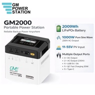 GME GM2000 Portable Power Station 2009Wh LiFePO4 Solar Generator UPS Backup Power Camping Outdoor Bu