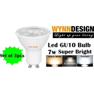 Wynn Design 3pc GU10 Led Bulb 7W Spotlight Bulb Effect Light Bulb Eyeball Bulb Daylight WarmWhite Co