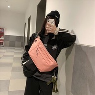 大容量機能胸包 胸前包 簡約帆布斜挎潮挎包 情侶（平行進口）