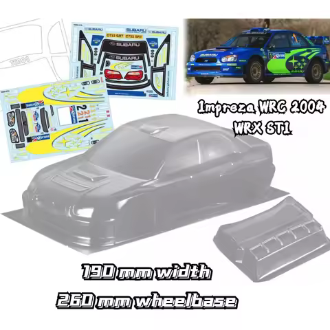 1/10 Impreza WRC 2004 WRX STI Rally RC shell body 190mm width Transparent no painted drift body shel