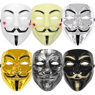 6PCS Set Topeng - Topeng Hacker, Topeng Kostum Halloween untuk Pesta Cosplay, Pesta Rave, Pesta Tope
