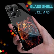 HP Glossy Glass Softcase for iTEL A70 - Casing iTEL A70hp - Protective Case Vivo iTEL A70hp -K30