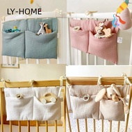 LY Crib Hanging Bag, Infant Products Multifunction Storage Bag, High Quality Diaper Storage Convenient 2 Pockets Cot Bed Organizer