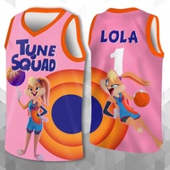 Tune squad pink basketball Jersey