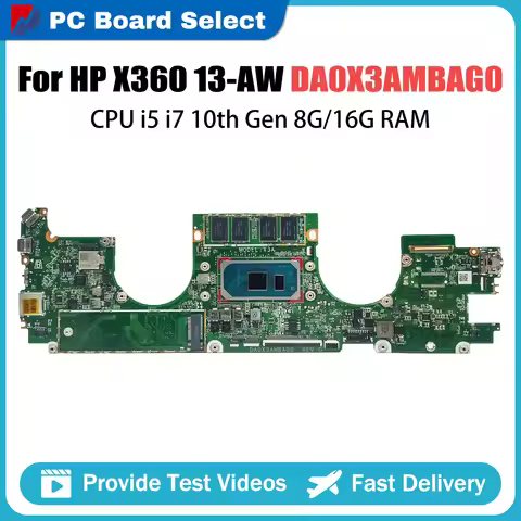 For HP Spectre 13-AW Mainboard DA0X3AMBAG0 i5-1035G4 i7-1065G7 With RAM M03271-601 L71985-601 Laptop