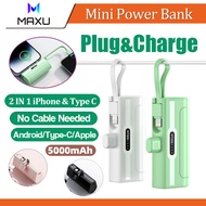 5000mAh PowerBank Fast Charging Ultra-Compact Power Bank Lightning Type-C USB Interface Portable Charger Emergency Charging