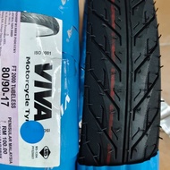 [100% ORIGINAL] VIVA FT2000 80/90-17 TUBELESS TYRE
