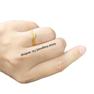 Cincin V 1layer minimalist emas 375