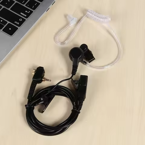 Applicable to walkie-talkie MTH600 MTH650 1 Pin PTT Mic Air Acoustic Tube Earpiece Radio Headset for
