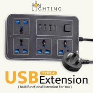 USB TYPE-C Wayer Extension Plug Power Socket Extension Plug With USB Elektrik Soket Extension Cord 2