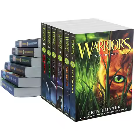 6 Books Cat Warrior The Prophecies Begin Children's Novel Book Fantasy Animal Novel Books