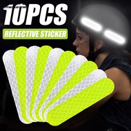 10Pcs High Quality Helmet Warning Reflective Sticker / Night Highlight Helmet Reflective Warning Paster/ Waterproof Anti-Collision Helmet Sticker