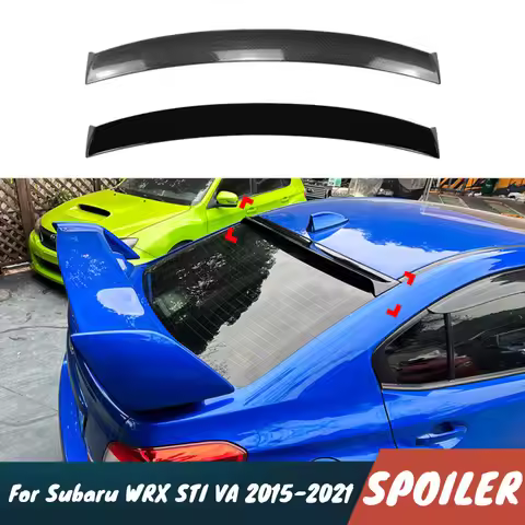 For Subaru WRX STI VA 2015-2021 Car Rear Window Roof Spoiler Wings Carbon Black Body Kit Exterior Tu