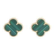 【二手】梵克雅寶 (Van Cleef & Arpels) 復古 Alhambra 孔雀石耳環 VCARO3QL00 K18（黃金）復古 Alhambra 孔雀石耳環